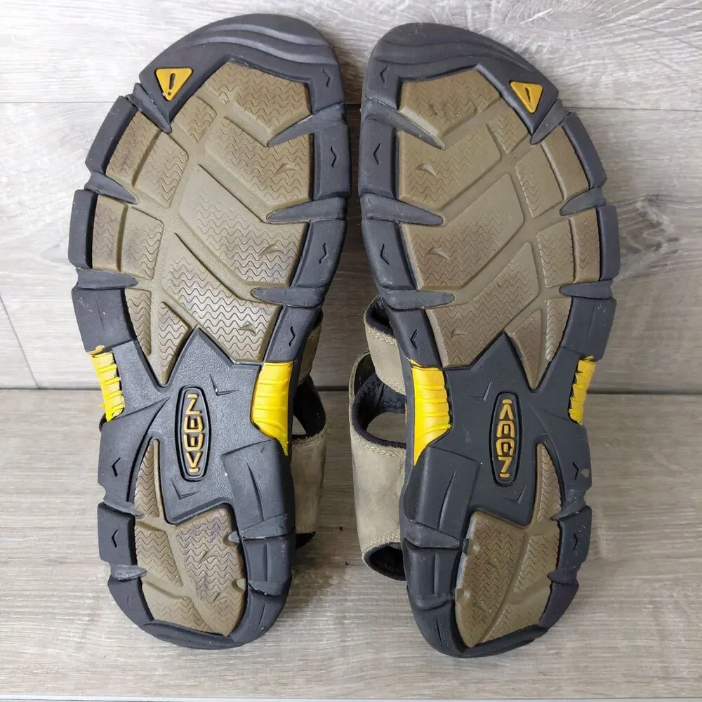 Keen Daytona II Sandals Men 13 Brown Leather Waterproof Outdoor Hiking Fisherman
